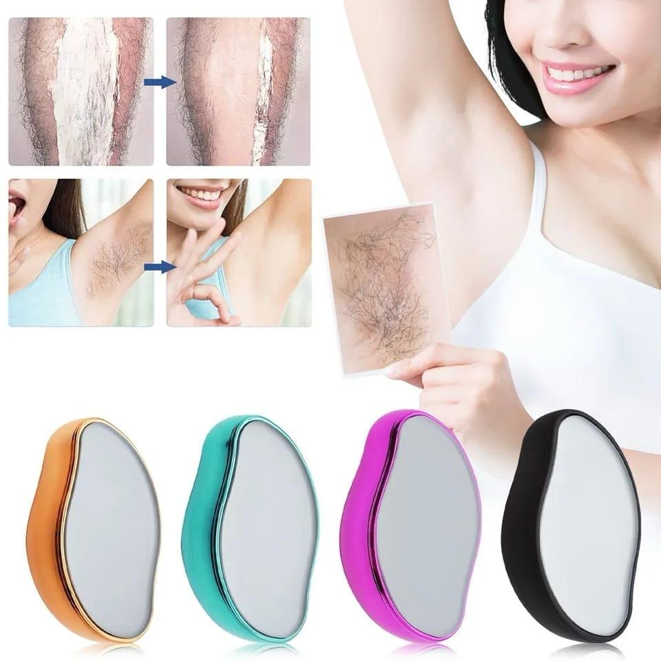 Crystal Hair Eraser for Women and Men, Magic Hair Remover Painless Exfoliation Magic Hair Removal Tool, Crystal Hair Remover for Arms. Random colour.