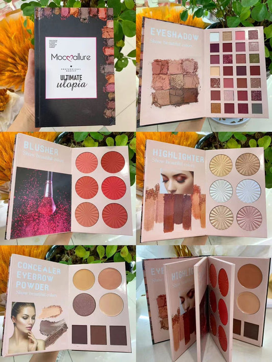 Mocallure 4 In 1 Eyeshadow Palette Book complete makeup book.