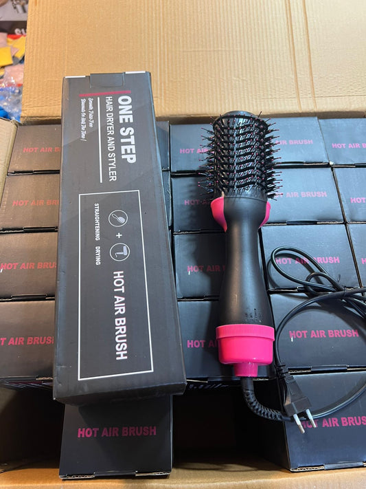One-Step Hair Dryer And Volumizer with Hot Air Brush Dry & Wet Dual-use Frizz-free High Middle Low Three Modes One Step Hair Dryerand Styler US Plug